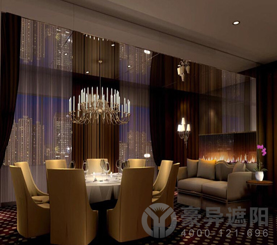 电动升降开合帘,酒店电动窗帘,上海电动窗帘厂家,豪异遮阳,4000-121-696！