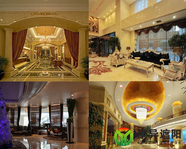 酒店电动开合帘,电动罗马帘,电动升降窗帘,上海豪异遮阳,4000-121-696
