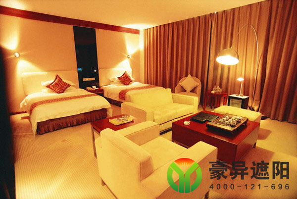 酒店客房电动窗帘,电动开合帘,豪异上海电动窗帘厂家,4000-121-696