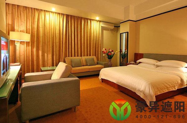 酒店客房电动窗帘,电动开合帘,豪异上海电动窗帘厂家,4000-121-696