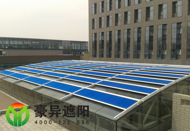 户外电动天棚帘,玻璃顶电动天棚帘,豪异上海电动遮阳帘厂家,4000-121-696