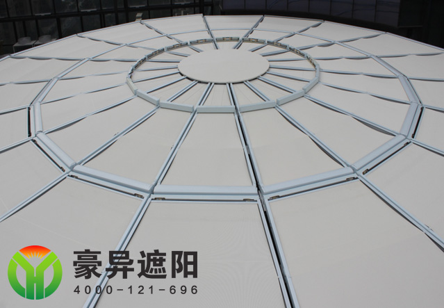 户外电动天幕,玻璃顶外遮阳帘,豪异上海电动天棚帘,4000-121-696