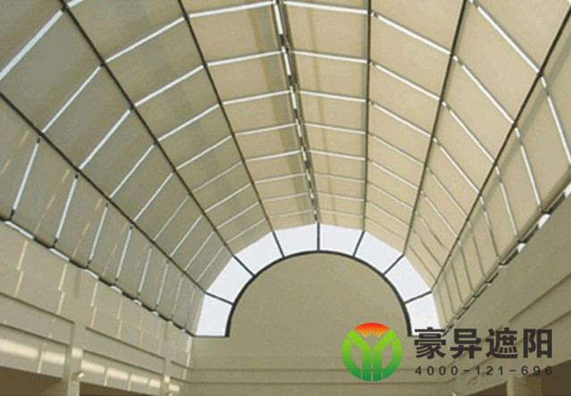 玻璃顶室内电动天棚帘,FSS天棚帘,豪异上海天棚帘厂家,4000-121-696
