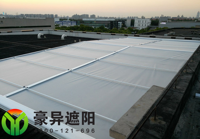 玻璃顶户外电动天棚帘,豪异上海电动天棚帘厂家,4000-121-696