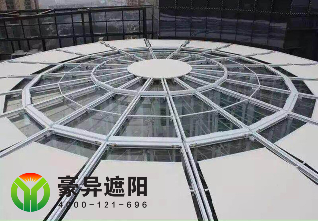 玻璃顶外电动天幕遮阳棚,豪异上海天棚帘厂家,4000-121-696