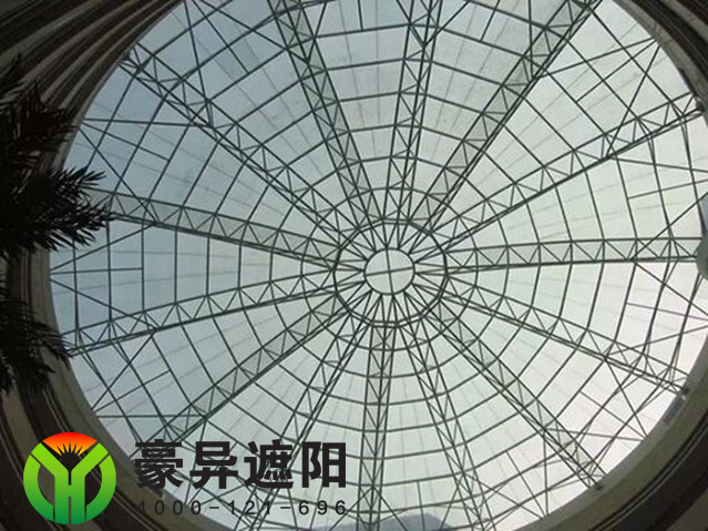 玻璃顶建筑遮阳,豪异上海户外电动天幕遮阳棚,4000-121-696