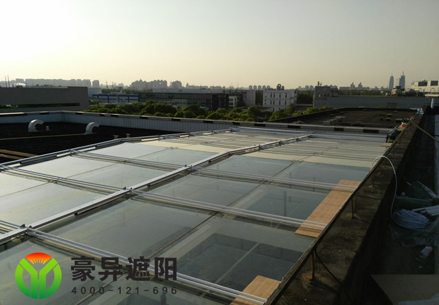 大型玻璃顶户外电动天幕遮阳棚,豪异户外天幕遮阳棚厂家,4000-121-696
