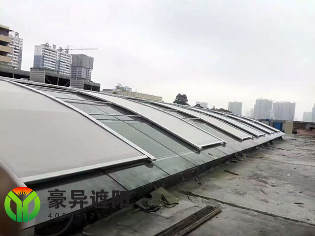 玻璃顶建筑遮阳,豪异电动遮阳帘厂家,4000-121-696